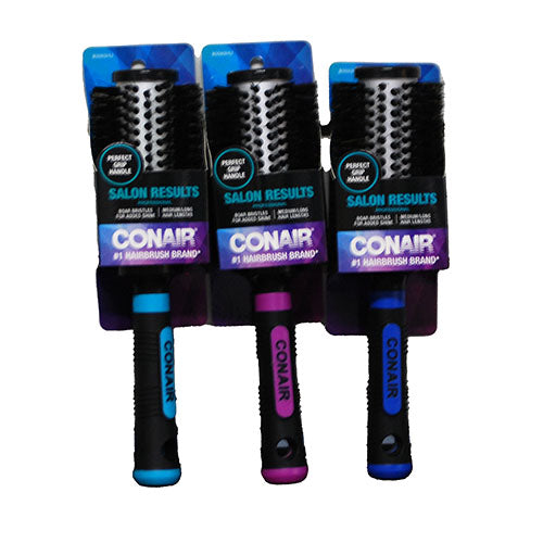 CONAIR PRO LARGE METAL ROUND BOAR BRISTLE HAIR BRUSH NI
