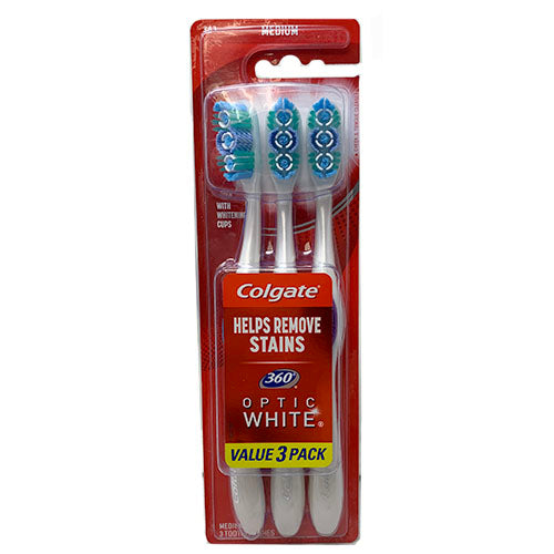 COLGATE OPTC WHTE T/BRUSH 3CT-MED NI