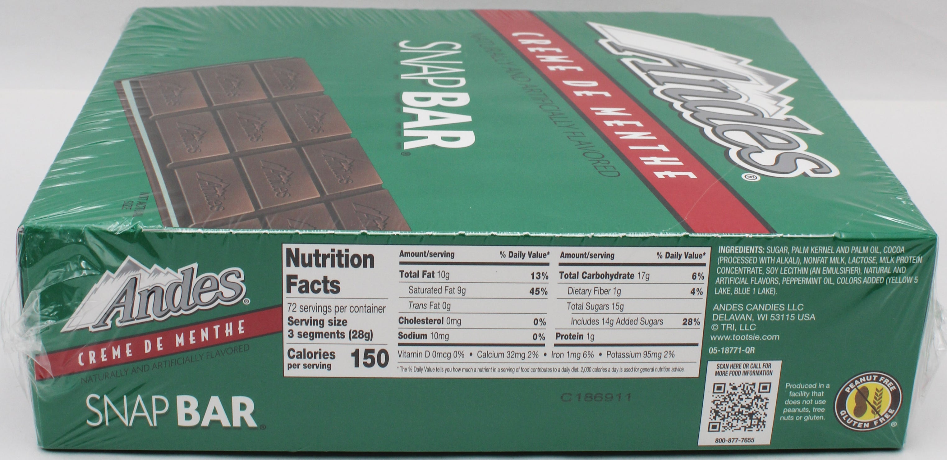 ANDES SNAP BAR SHARE PACK 4 Oz BB 10/27/26 18 CT BOX