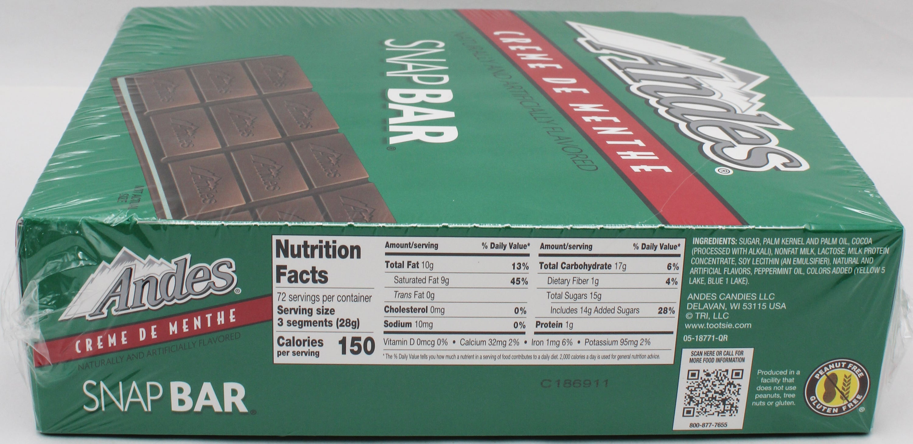 ANDES SNAP BAR SHARE PACK 4 Oz BB 10/27/26 18 CT BOX