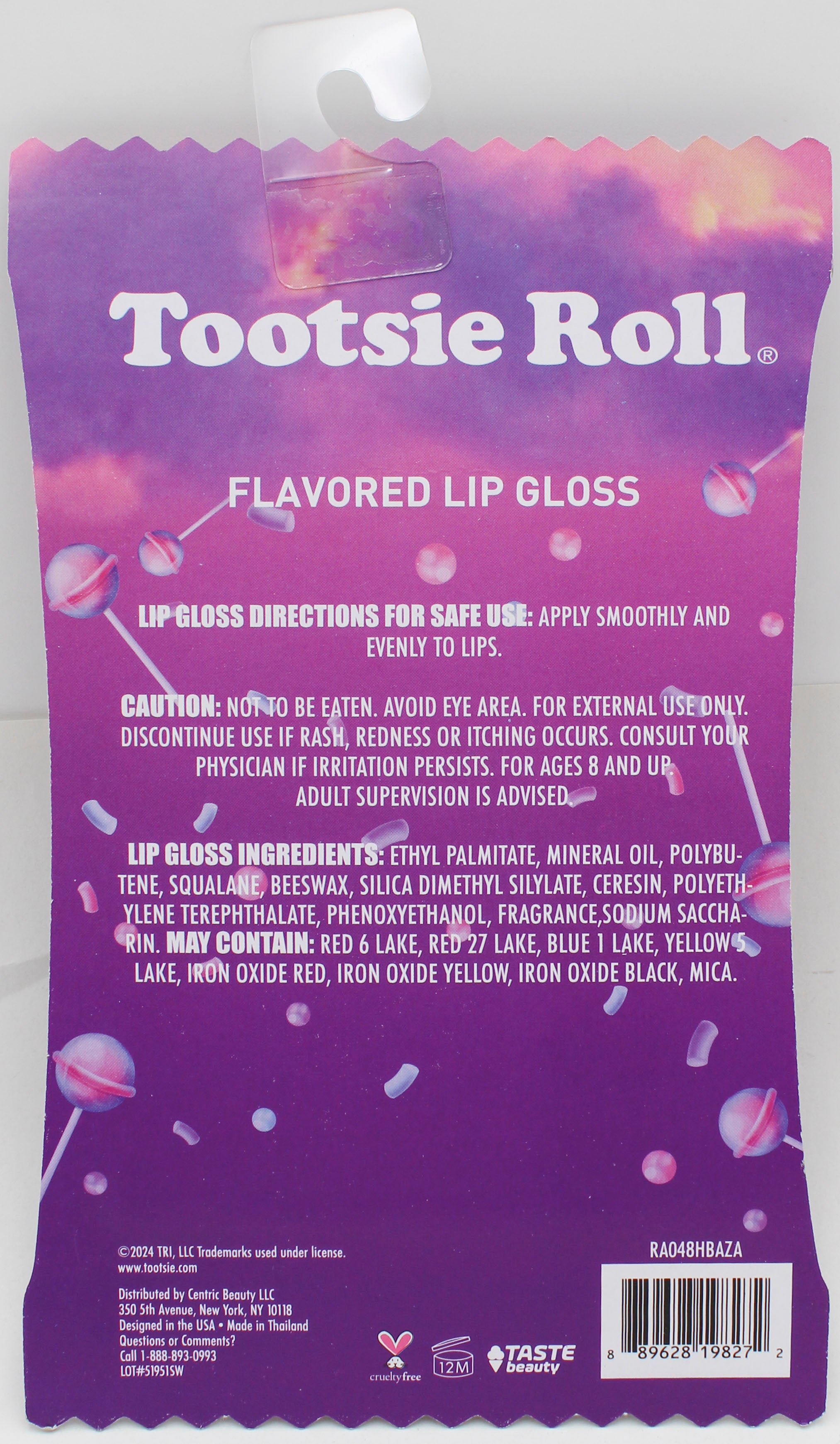 TOOTSIE ROLL 5ct FLAVORED LIP GLOSS SET NI