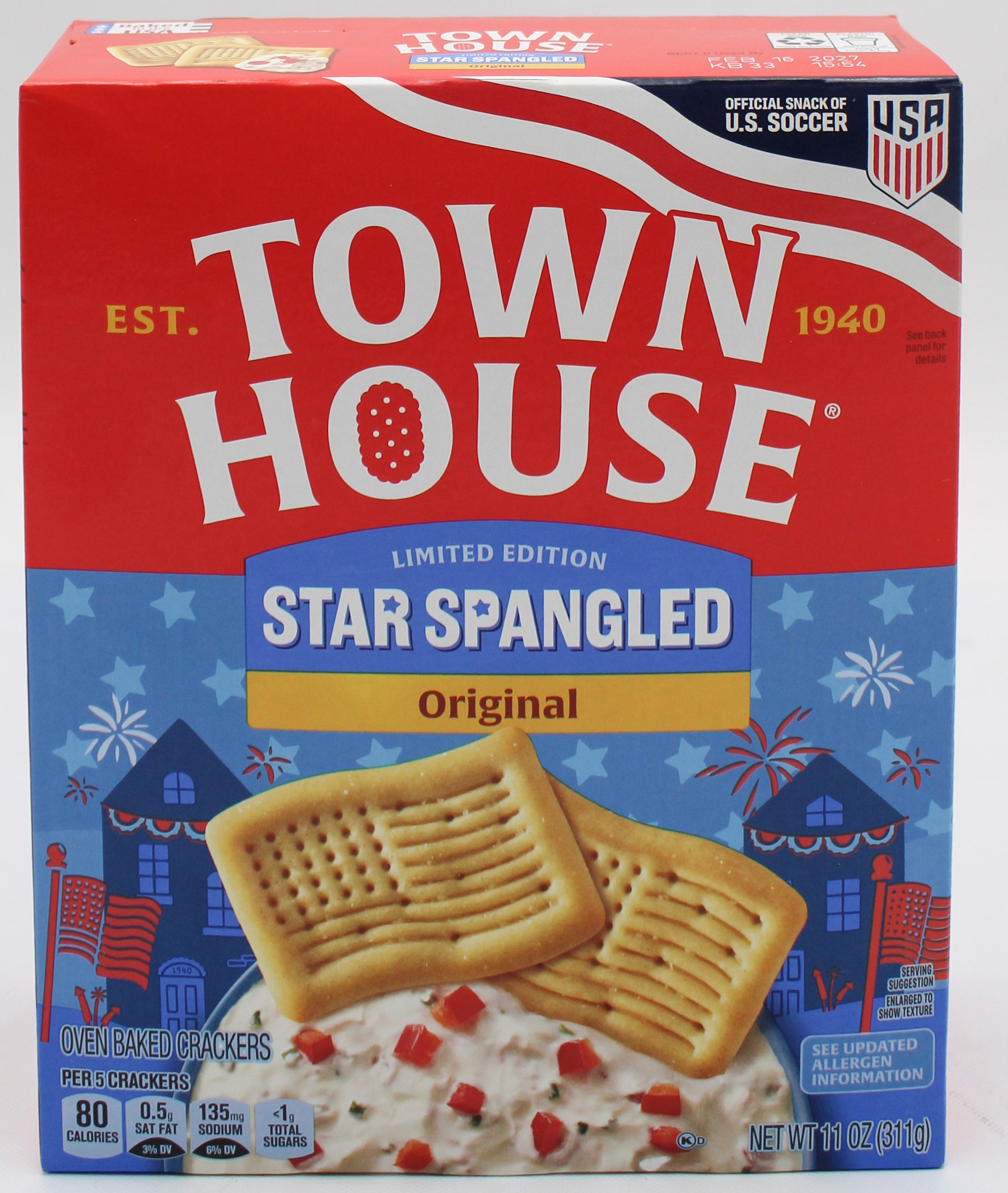 TOWN HOUSE ORIGINAL CRACKER FLAG SHAPES 11 Oz BB 2/16/27 NI