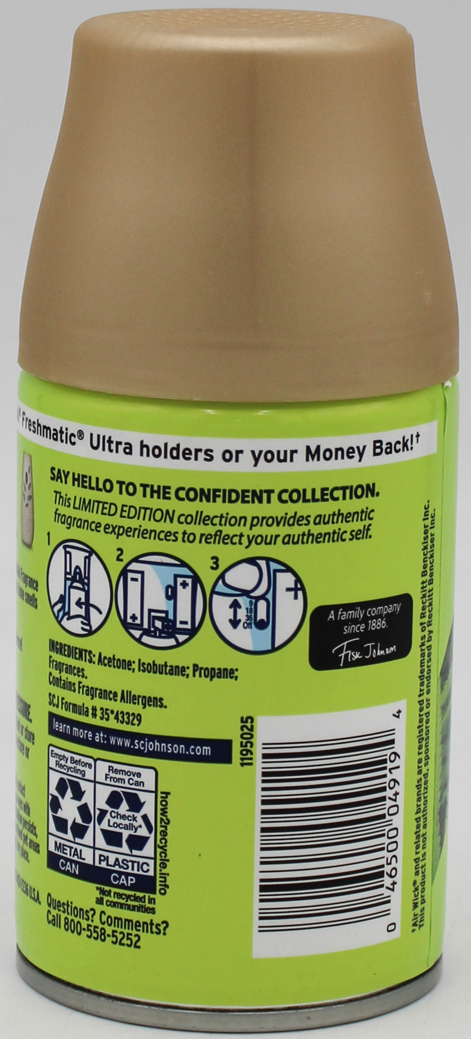 GLADE AUTOMATIC REFILL FRESH CONFIDENCE 6.2oz US