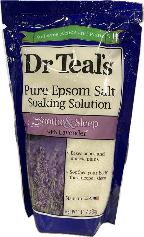 SP DR TEAL'S PURE EPSAL SALT SOOTHE & SLEEP W/LAVENDER 1LB NI