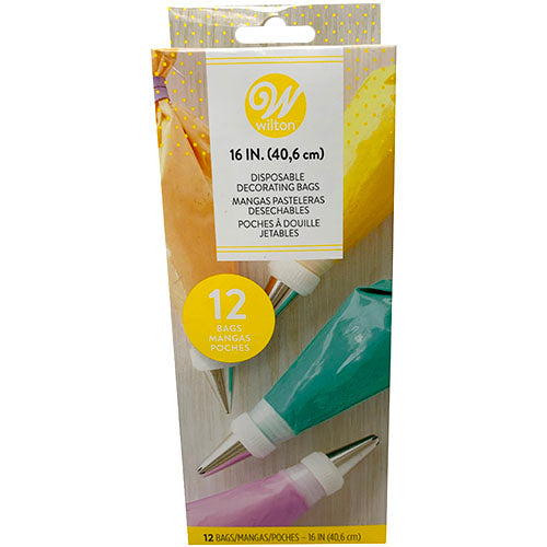 SP DISPSBLE DECORTNG BAGS 16"/12CT.