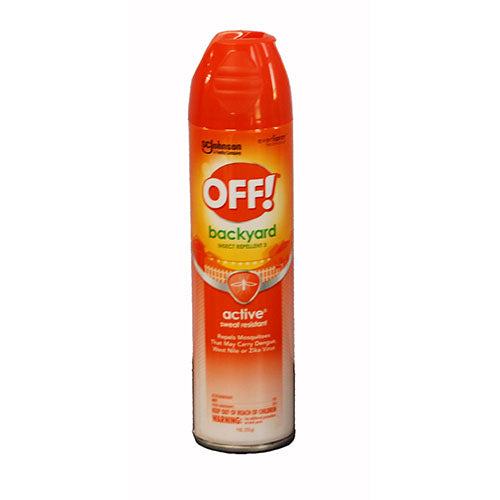OFF BACKYARD INSECT REPELLENT AEROSOL SPRAY ACTIVE SWEAT RESISTANT 9OZ