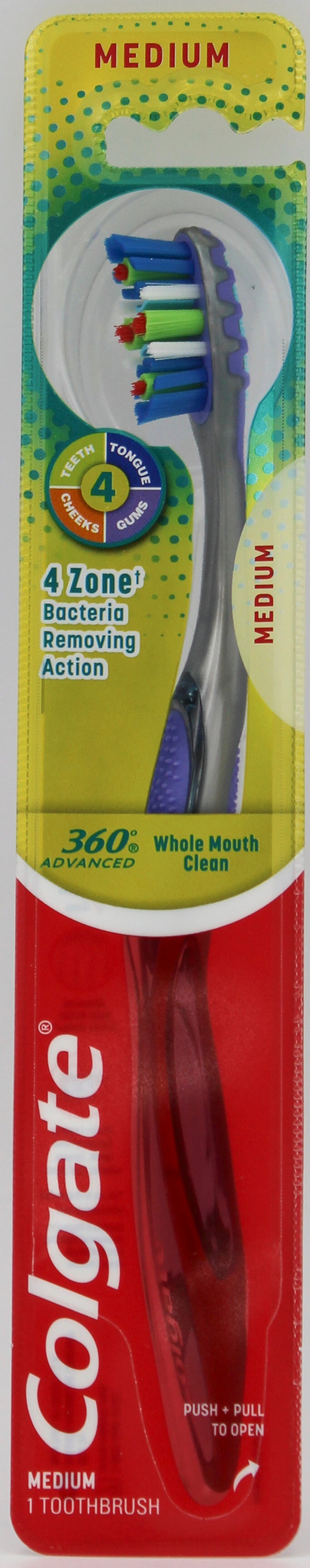 COLGATE 360 ADVANCED 4-ZONE TOOTHBRUSH - MEDIUM NI