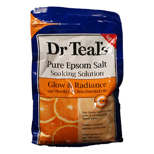 SP DR TEAL'S PURE EPSOM SALT 3lbs VITAMIN C & CITRUS ESSENTIAL OILS NI