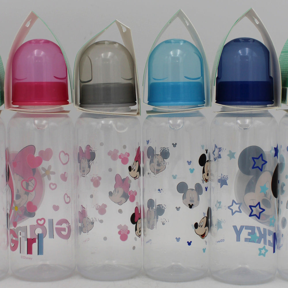 DISNEY BABY 9OZ ASST MINNIE/MICKEY BABY BOTTLE  -  CAN BE SOLD IN U.S.A NI