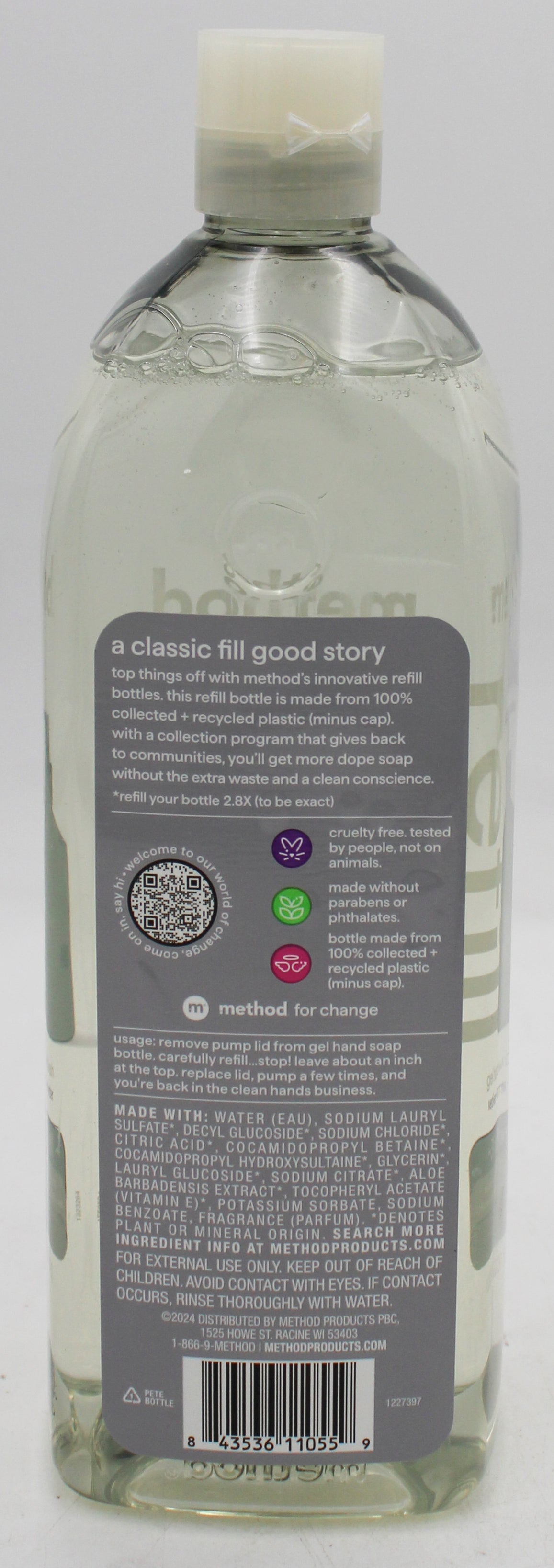 SP METHOD GEL HANDWASH 3X REFILL 34oz VETIVER+AMBER