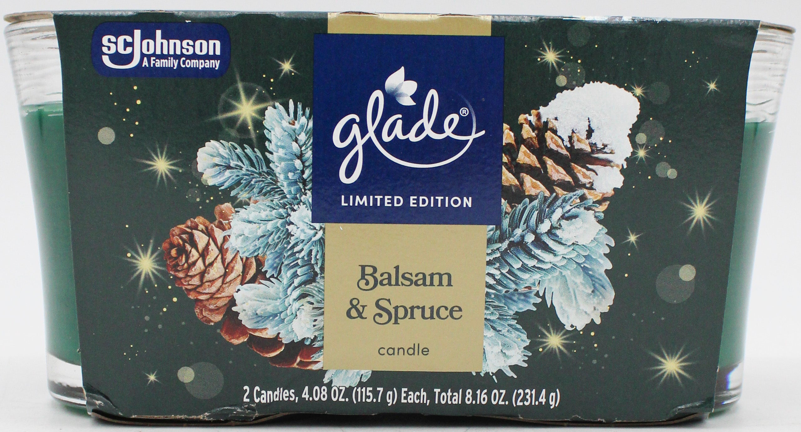 SP GLADE CANDLE BALSAM & SPRUCE 2ct 4.08oz