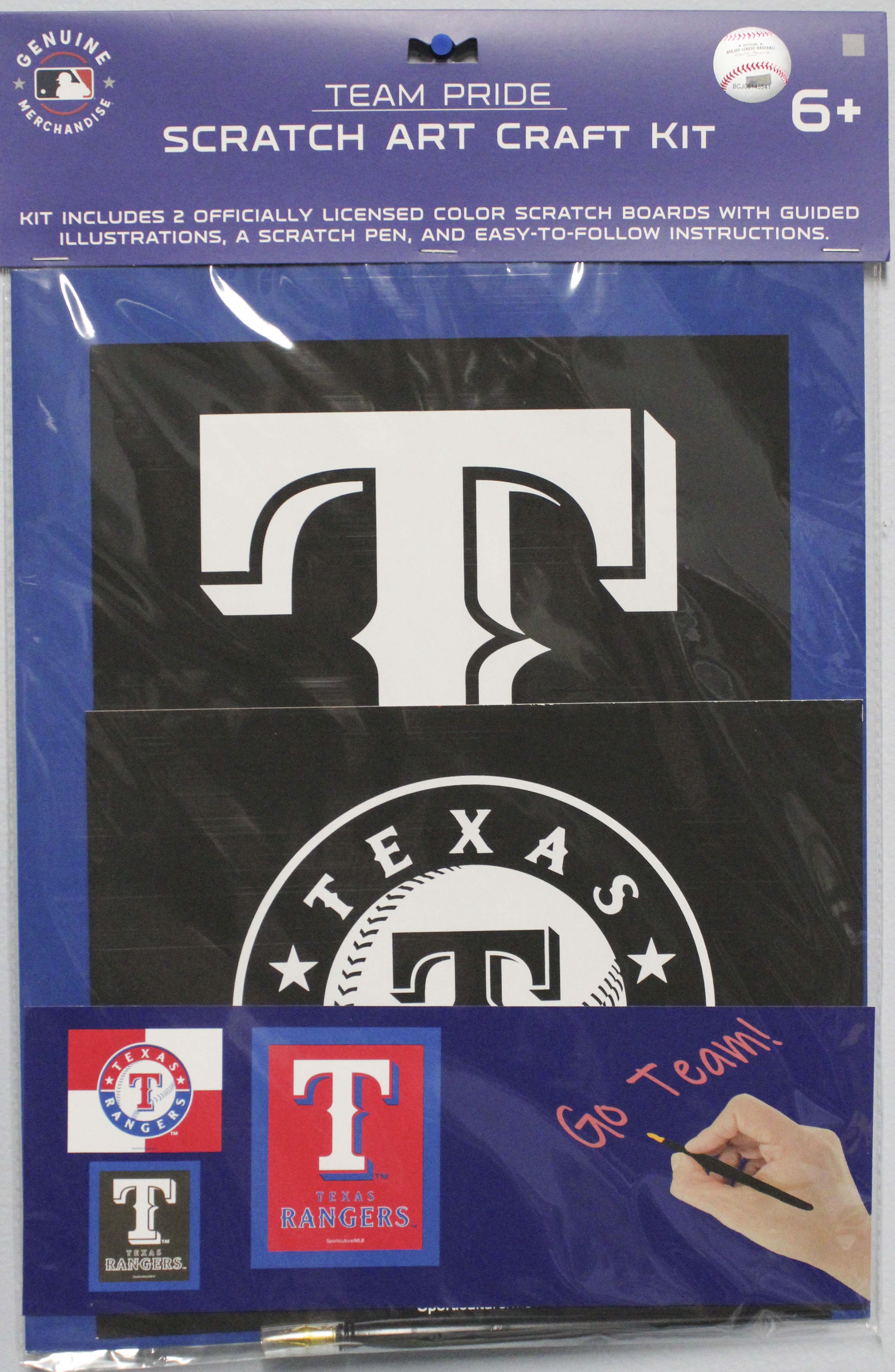 MLB TEXAS RANGERS SCRATCH ART CRAFT KIT