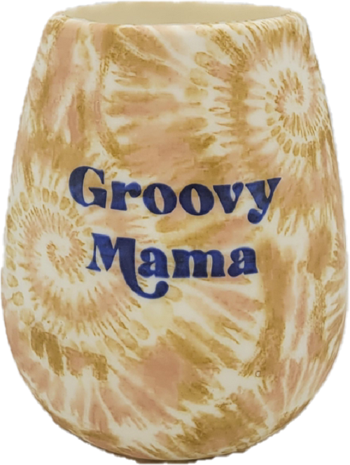 GROOVY MAMA SILICONE WINE CUP 12.5oz