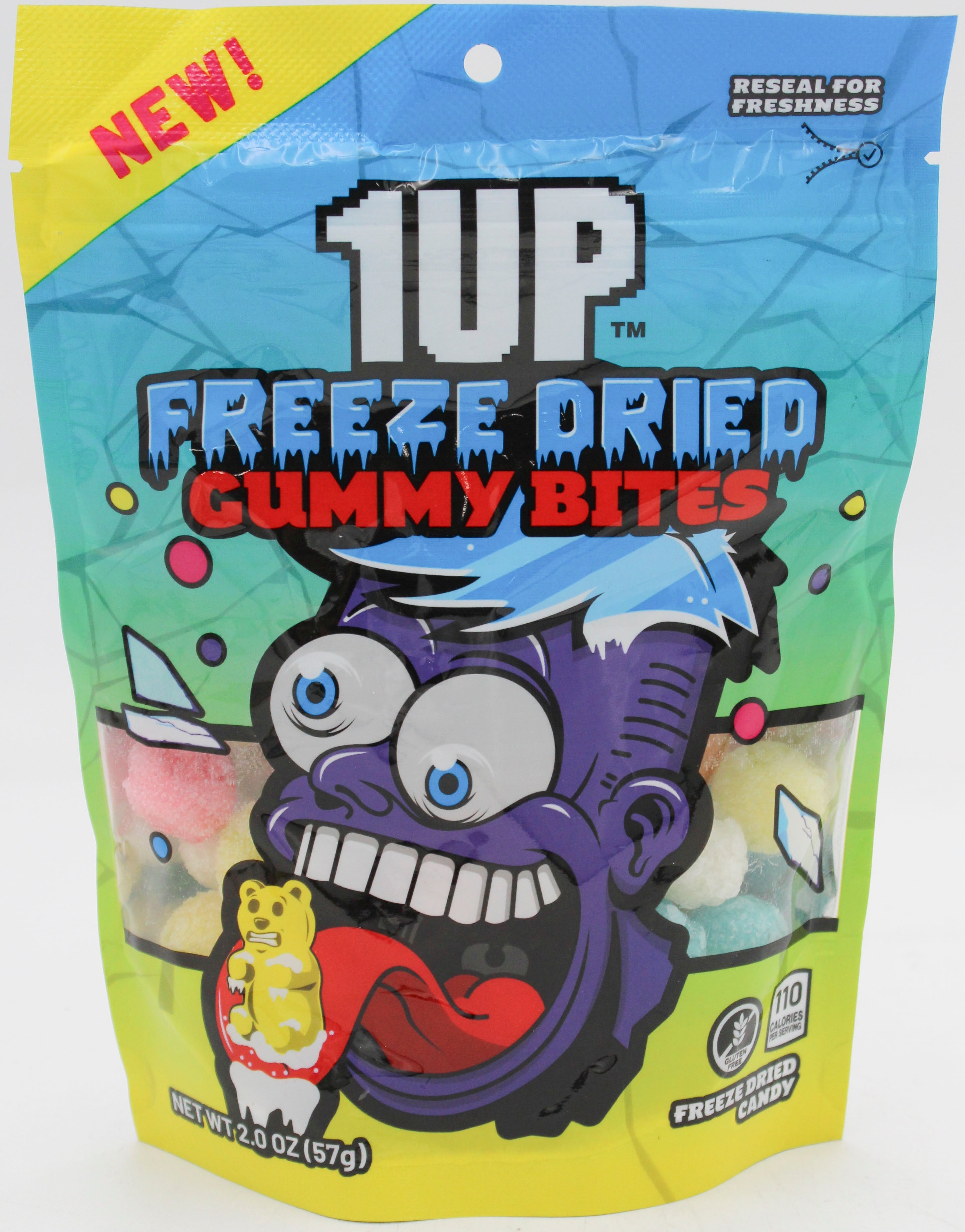 1UP FREEZE DRIED GUMMY BITES 2 oz BB  3/15/26