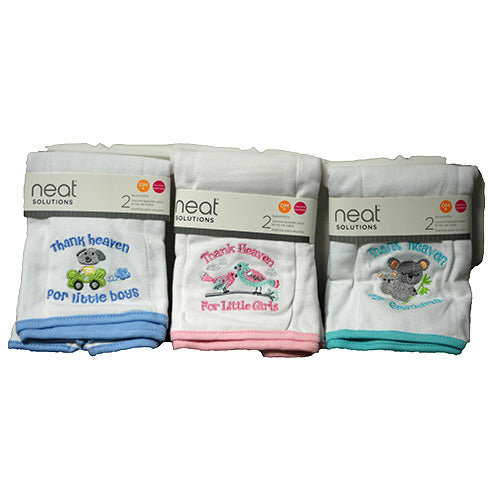 NEAT SOLUTIONS BURPCLOTH 2CT(0 MOS +) THANK HEAVEN/ASST NI