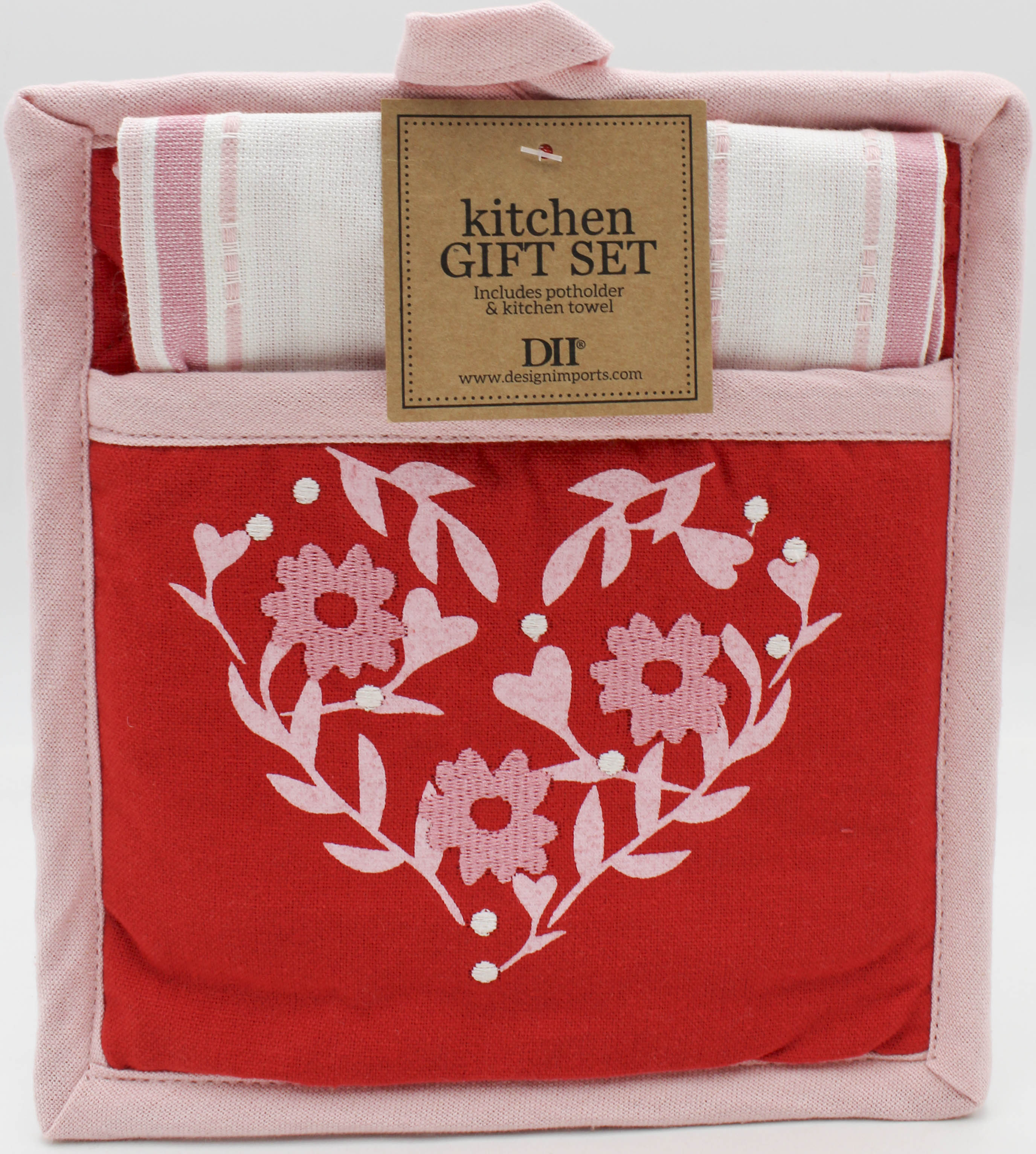 2PC GIFT SET - POTHOLDER AND DISHTOWEL - ALL MY HEART