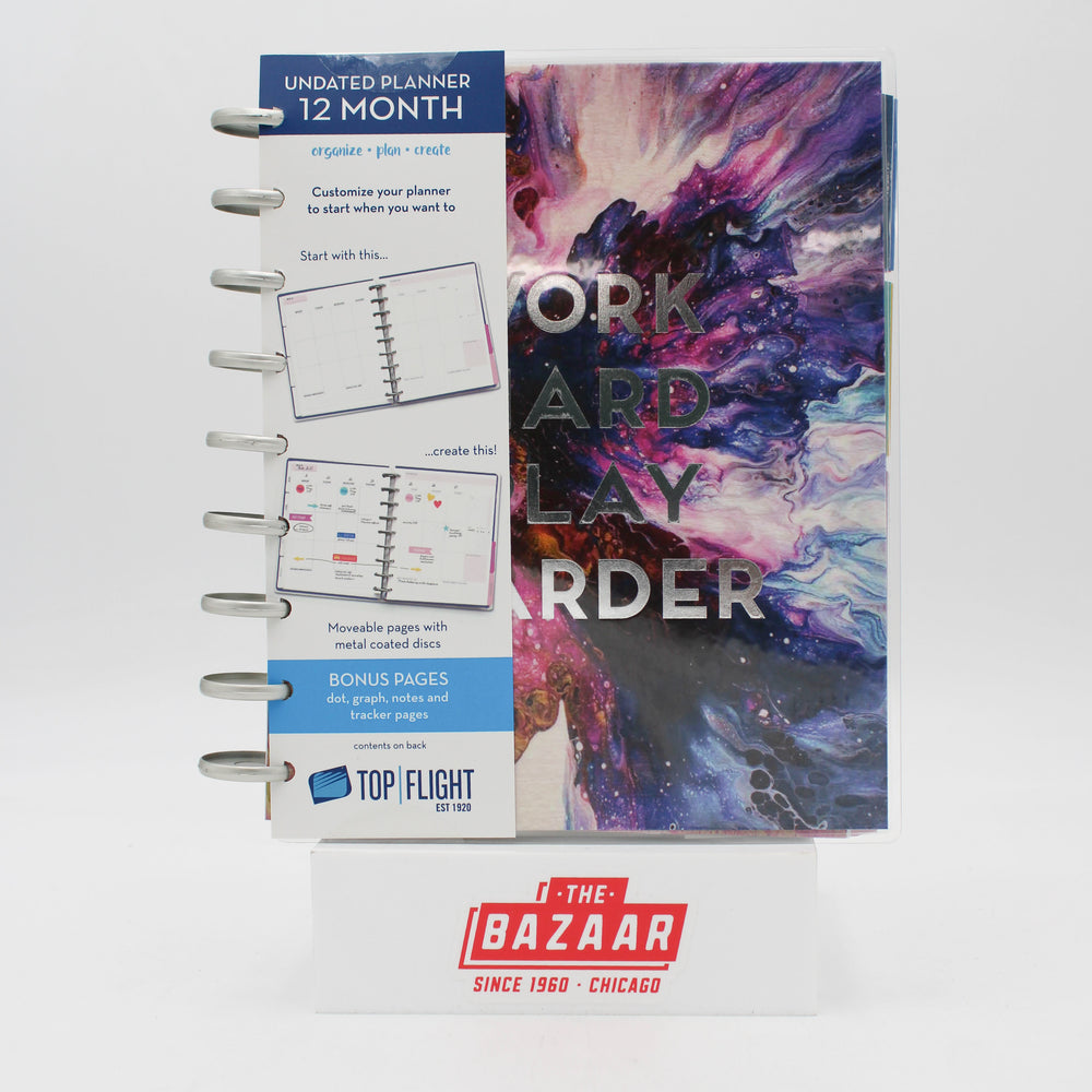 TOP FLIGHT 12 MONTH BLANK PLANNER ASSORTED 7.5" x 9.5"