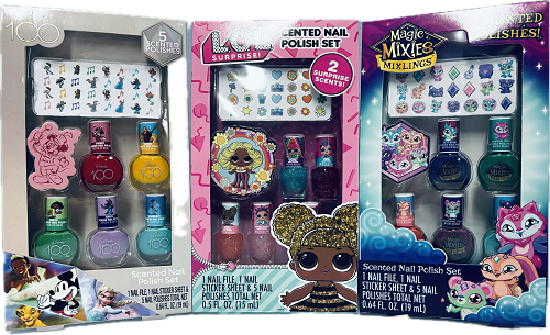 SCENTED NAIL POLISH SET 24CT ASSORTED DISPLAY