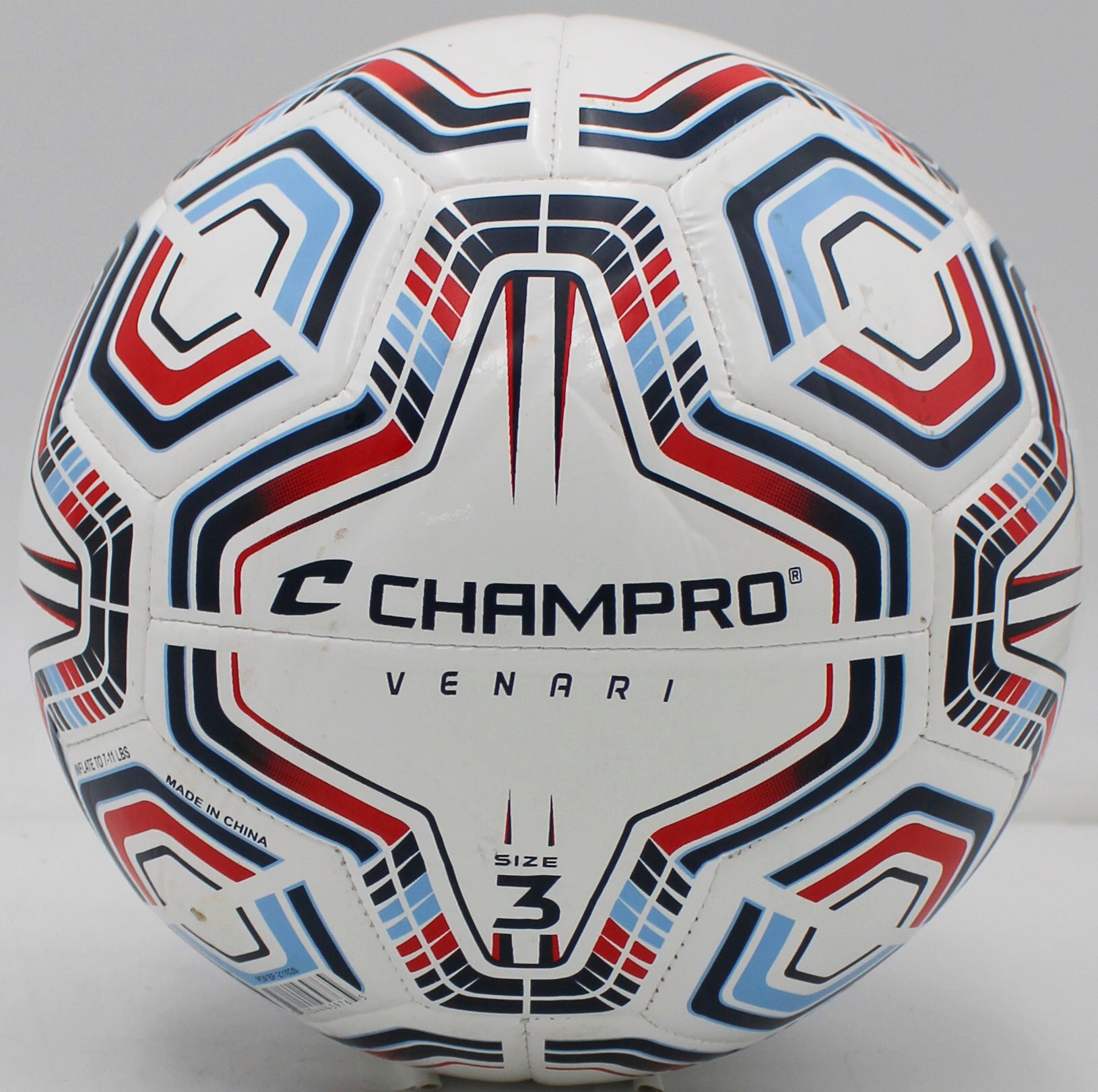 VENARI 20 Panel Soccer Ball #3 NAVY BLUE SCARLET