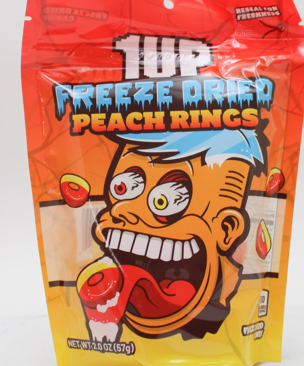 1UP FREEZE-DRIED PEACH RINGS 2.0 OZ BB JULY 2027