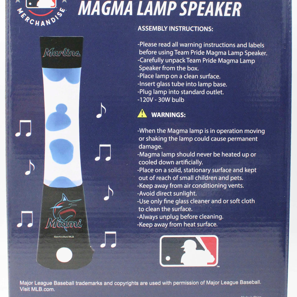 MLB MIAMI MARLINS LAVA LAMP SPEAKER 16.5"