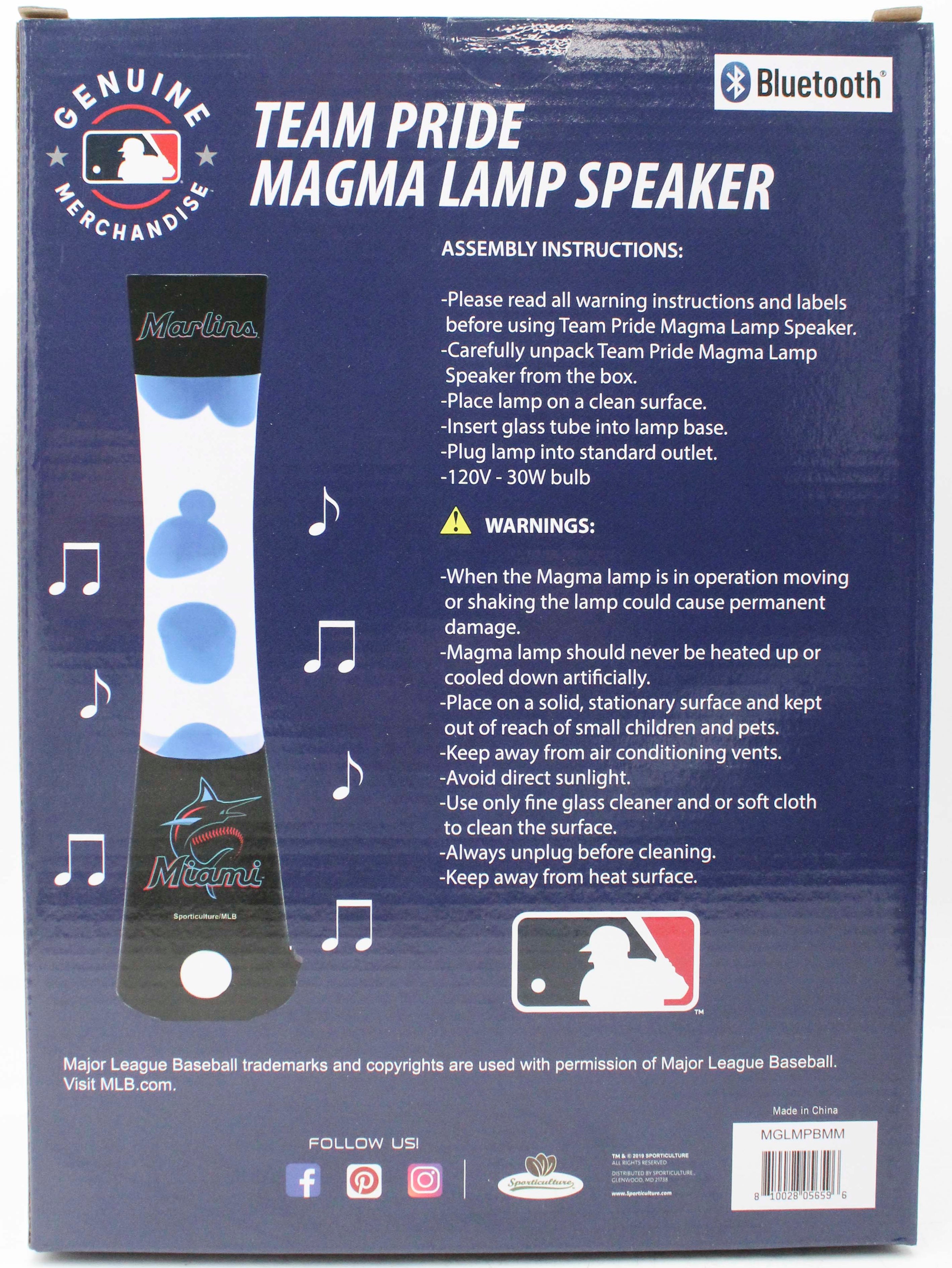MLB MIAMI MARLINS LAVA LAMP SPEAKER 16.5"