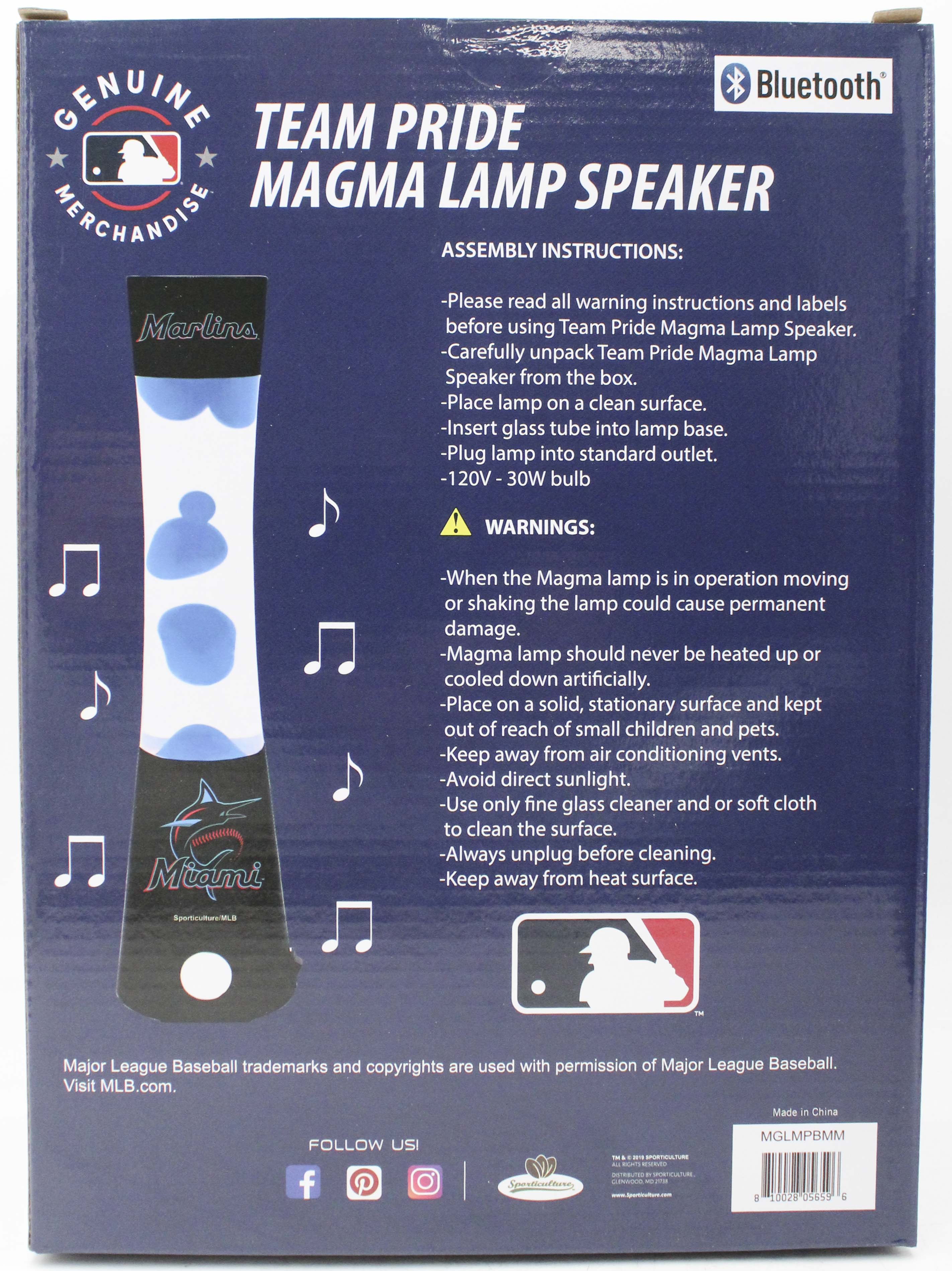 MLB MIAMI MARLINS LAVA LAMP SPEAKER 16.5"