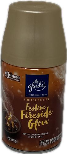 SP GLADE AUTOMATIC SPRAY FRESHENER REFILL FESTIVE FIRESIDE 6.2oz