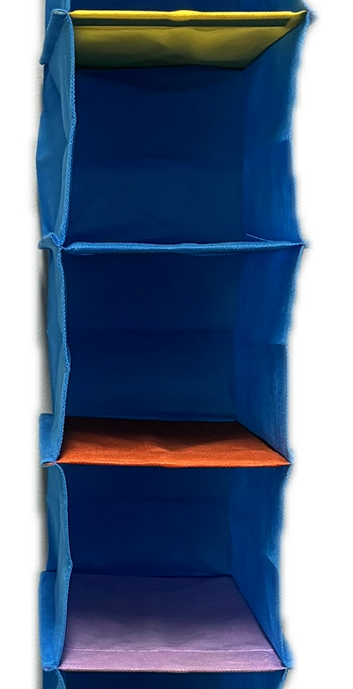 HOME CREATIONS SHOE STORAGE 10SHELF 48" X 12" X 6" BLUE/MULTI COLOR SHELF