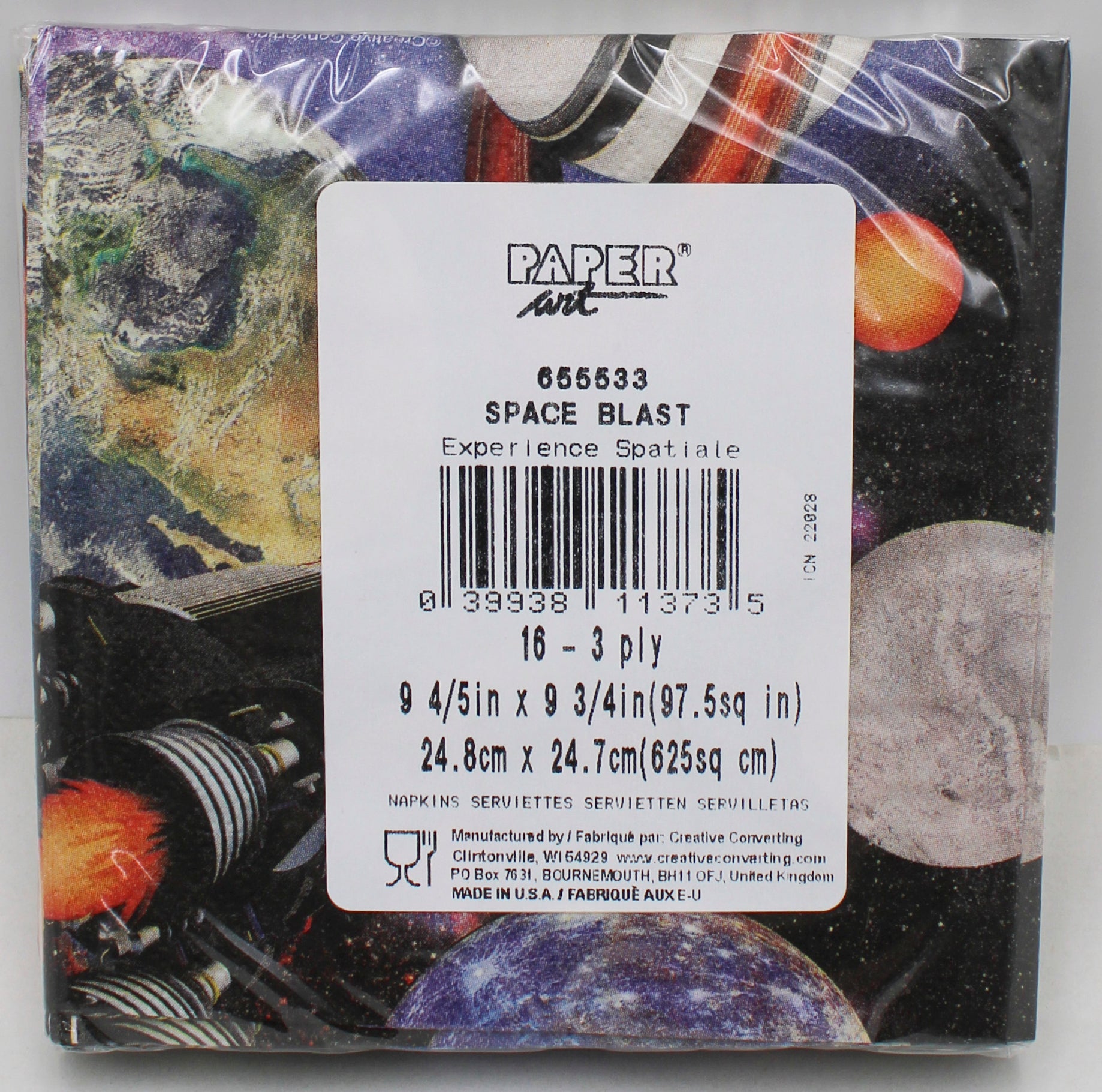 BEVERAGE NAPKIN 16CT 2P SPACE BLAST