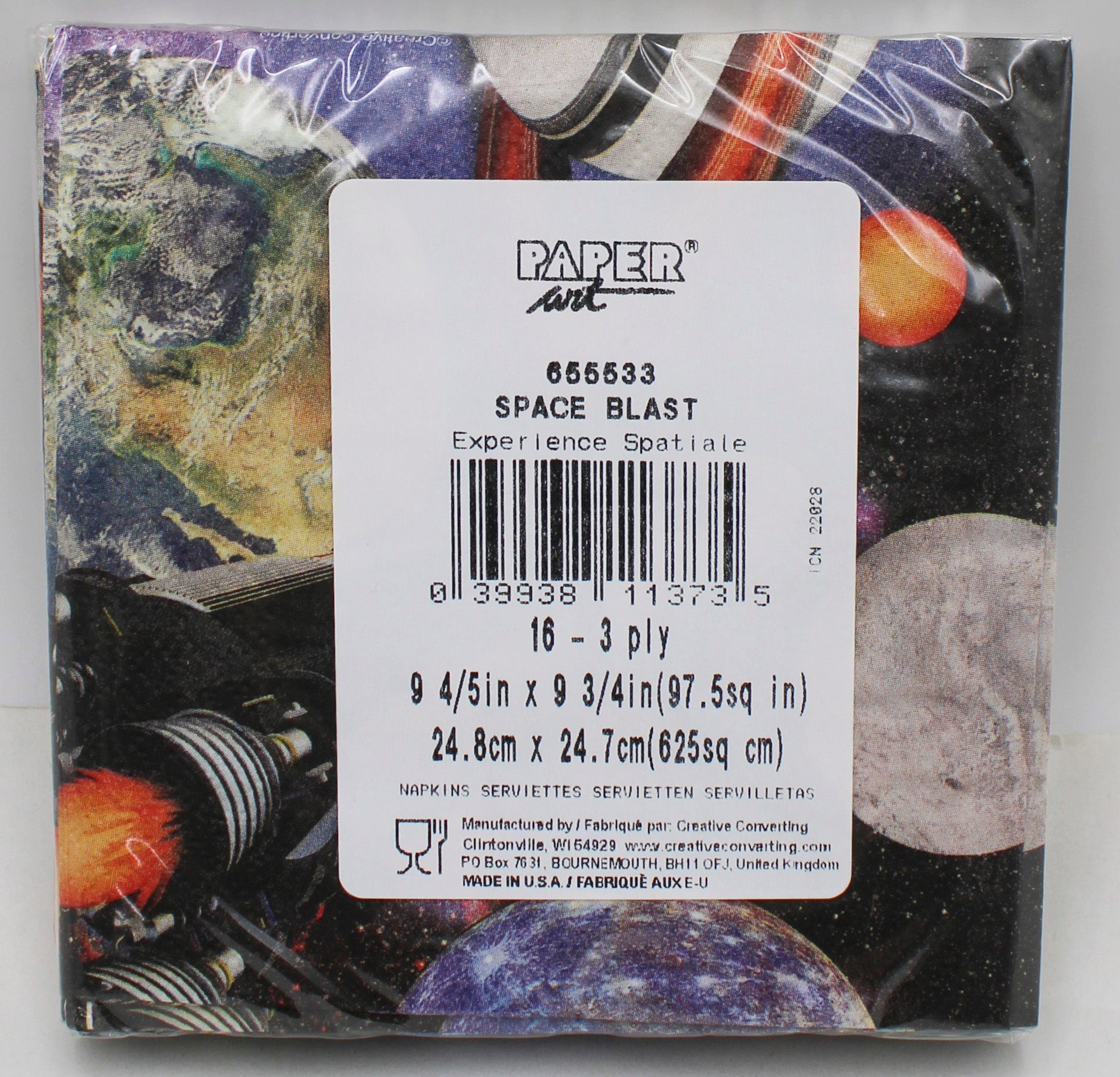 Space Blast Beverage Napkins 16ct 2-Ply Wholesale Pack