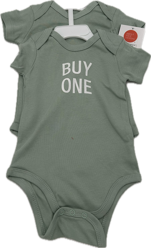 BUY ONE GET ONE ONESIE 2pc TWIN SET 3-6 MONTHS