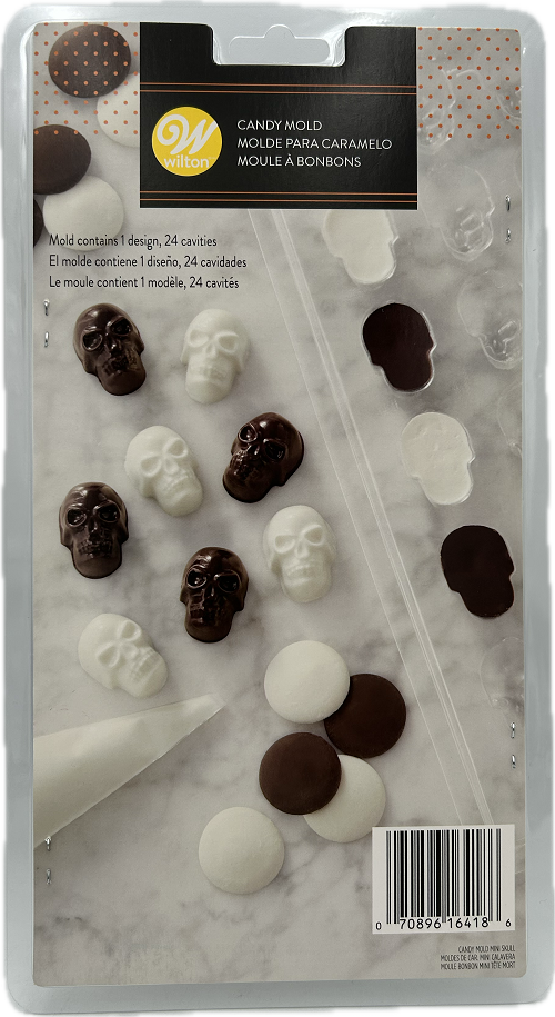 WILTON HALLOWEEN MINI SKULLS CANDY MOLD BEST BY 11/2025 NI