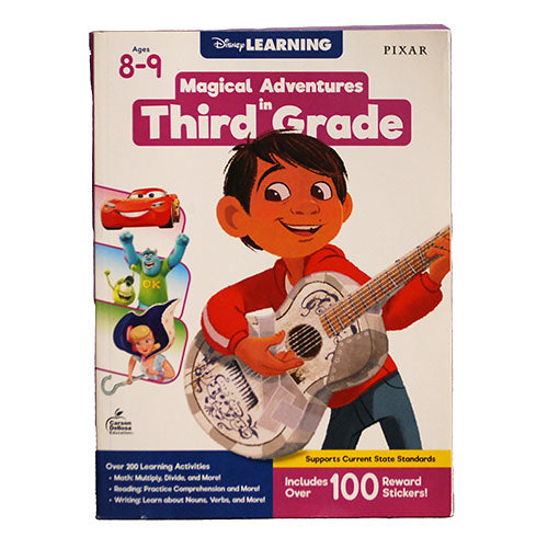 DISNEY MAGICAL ADVENTURE IN 3RD GRADE LEARNING BOOK AGES 8-9 254 PAGES  PRE PRICE $12.99