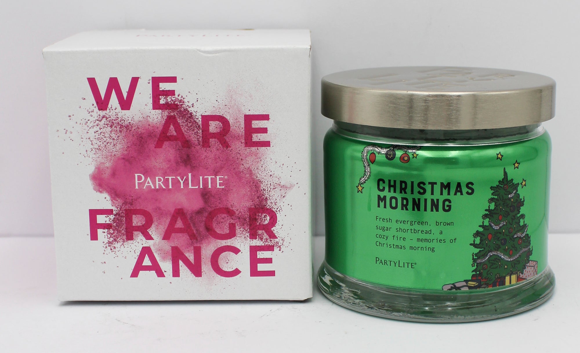 PARTYLITE CHRISTMAS MORNING 3-WICK JAR CANDLE 13.2oz