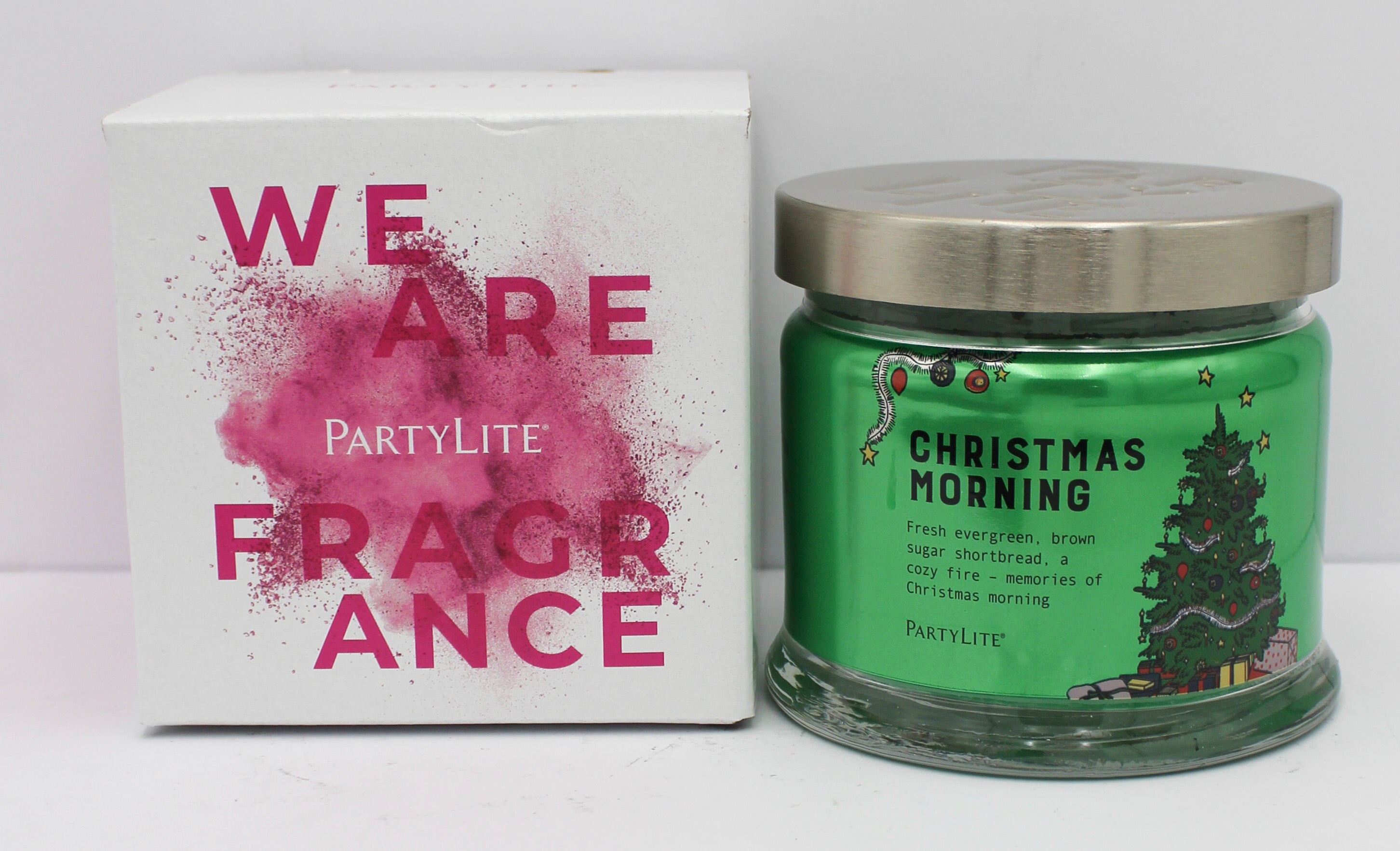 PARTYLITE CHRISTMAS MORNING 3-WICK JAR CANDLE 13.2oz