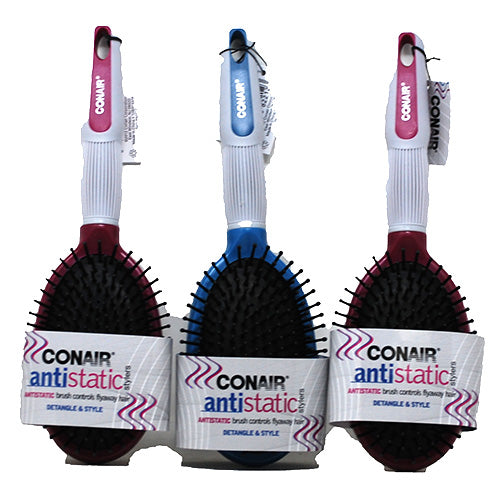 CONAIR ANTI-STATIC DETANGLE HAIRBRUSH-ASST/NI