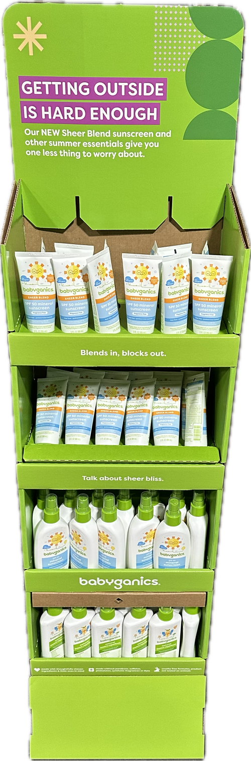 BABYGANICS BABY SUN & BUG 48CT US EXP9/30/25 DISPLAY