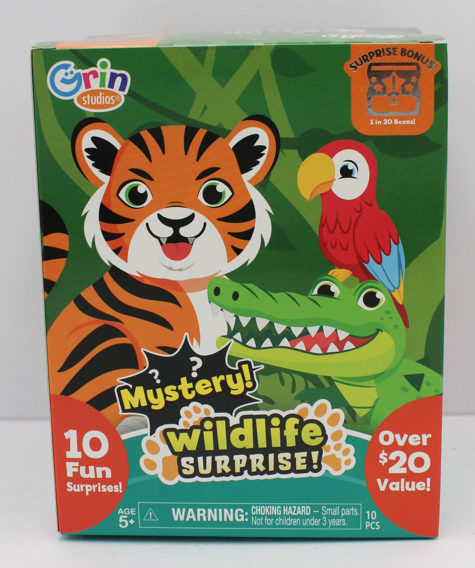 10 FUN WILDLIFE SURPRISES IN BOX 5.5in x 5.5in x 7in