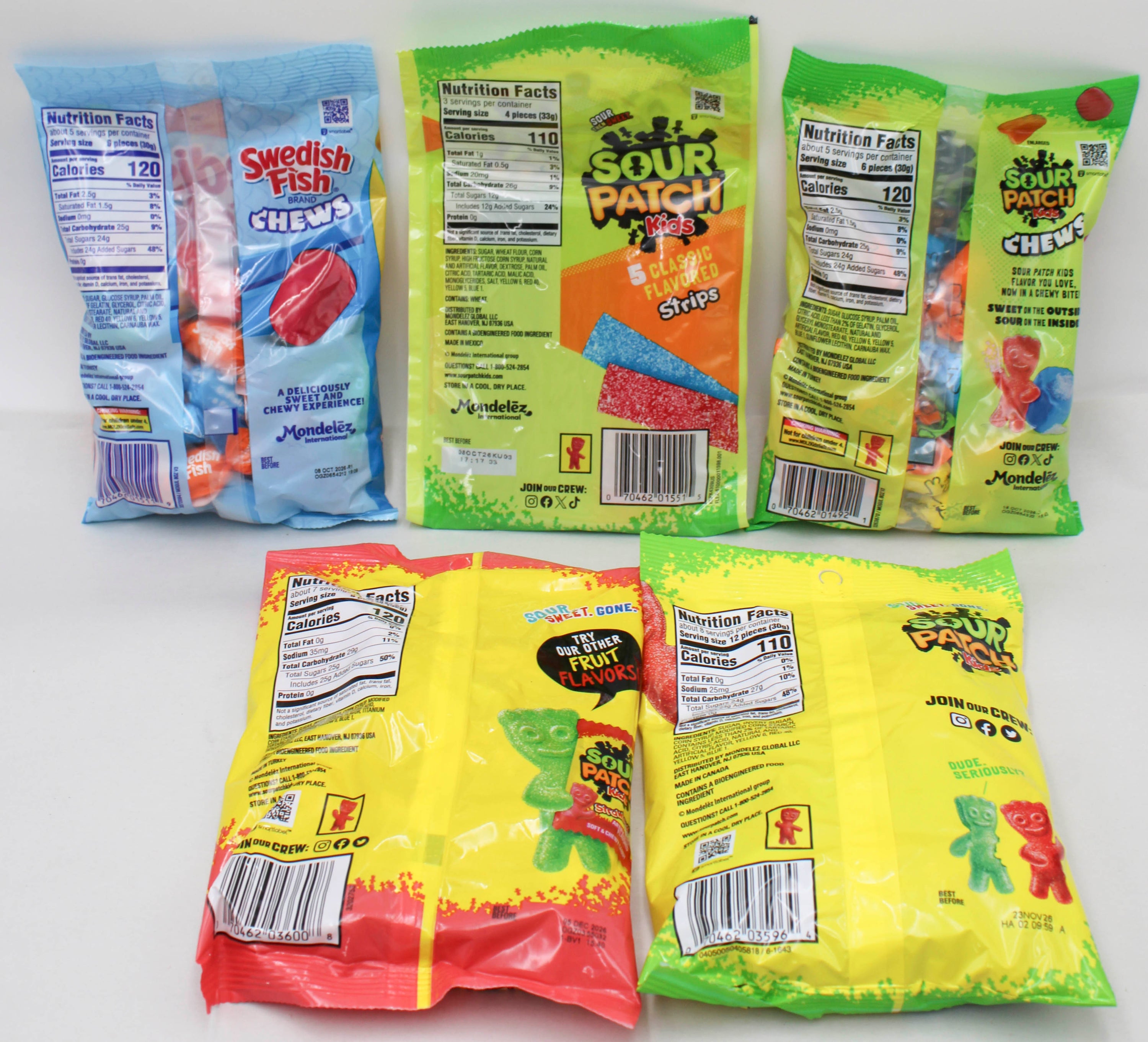 SOUR PATCH SWEEDISH FISH CHEW STRIPS  FS  BB 10/9/26