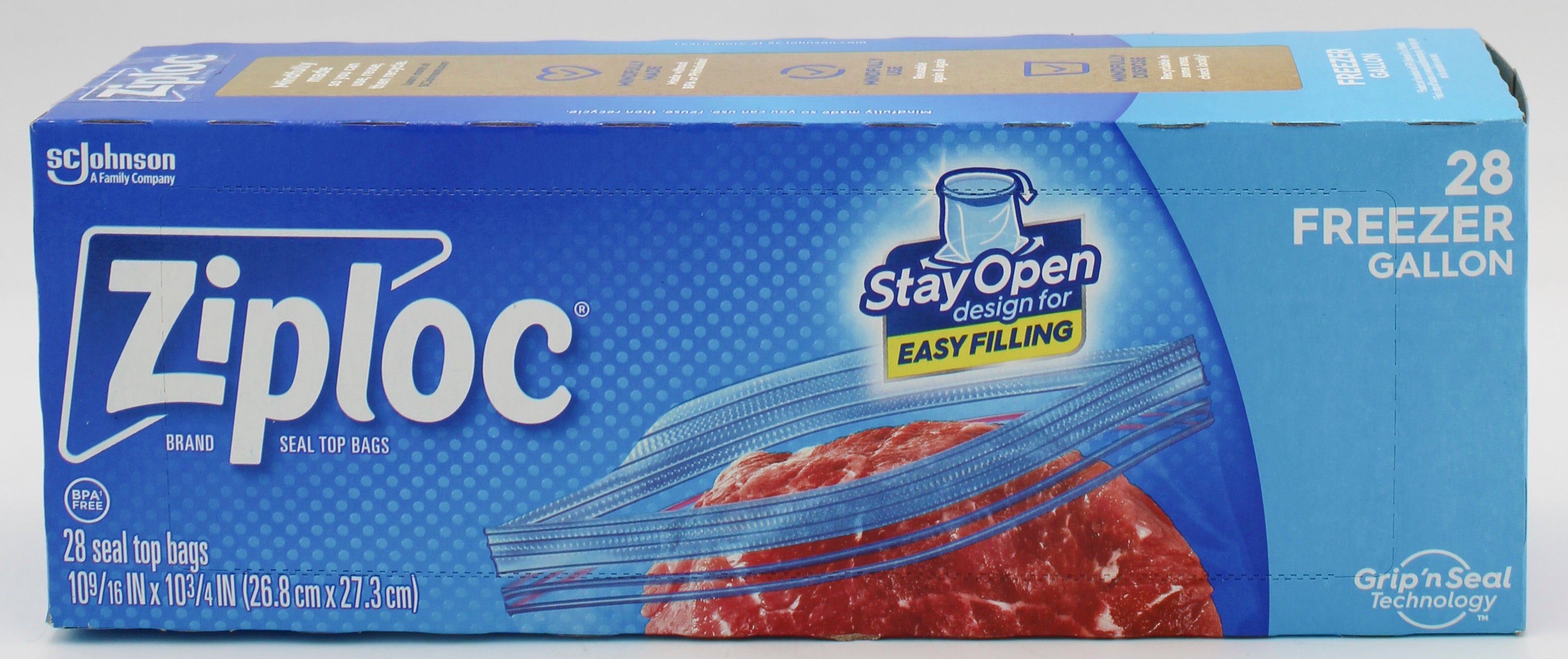 SP ZIPLOC BAG FREEZR 28CT GALLON