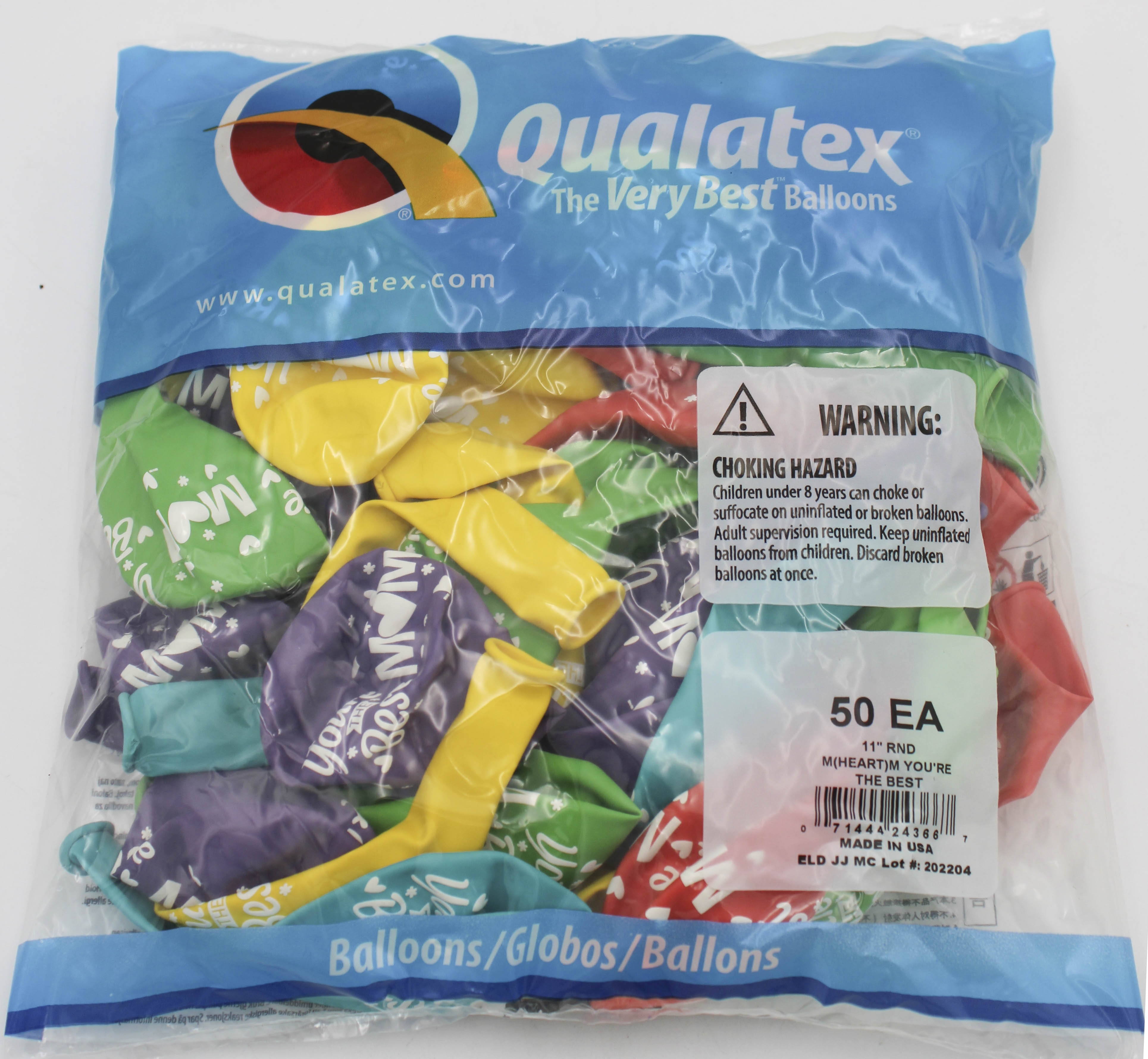 11" ROUND QX LATEX BALLOON SORBET 50CT M(HEART)M YOU'RE THE BEST