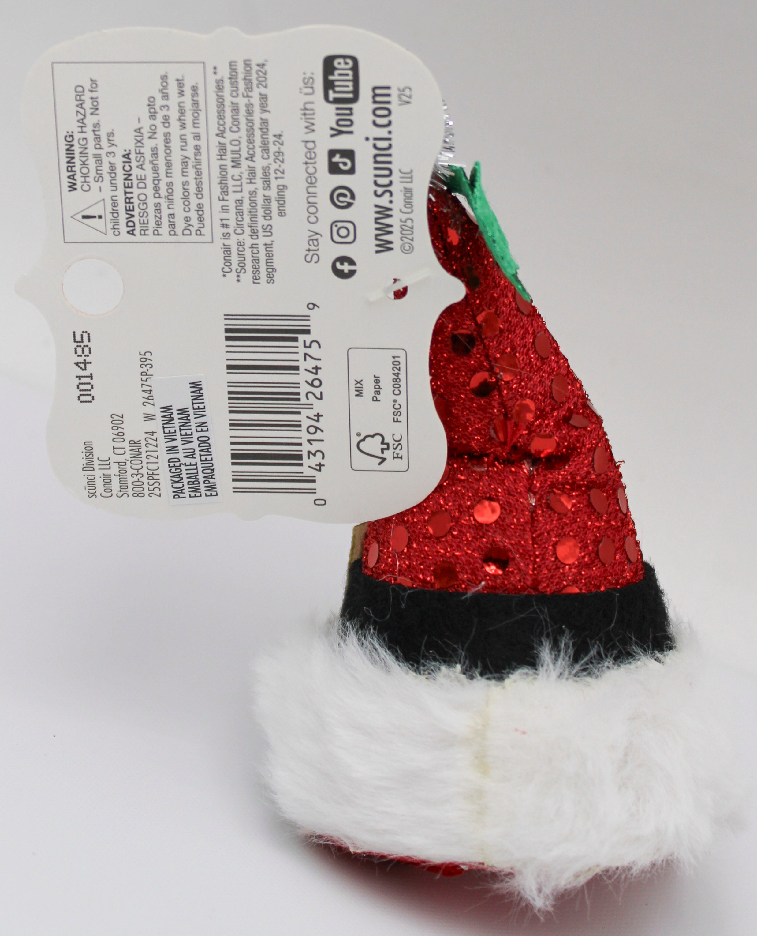 Scrunci Santa Hat Salon Clip – Bulk Pack