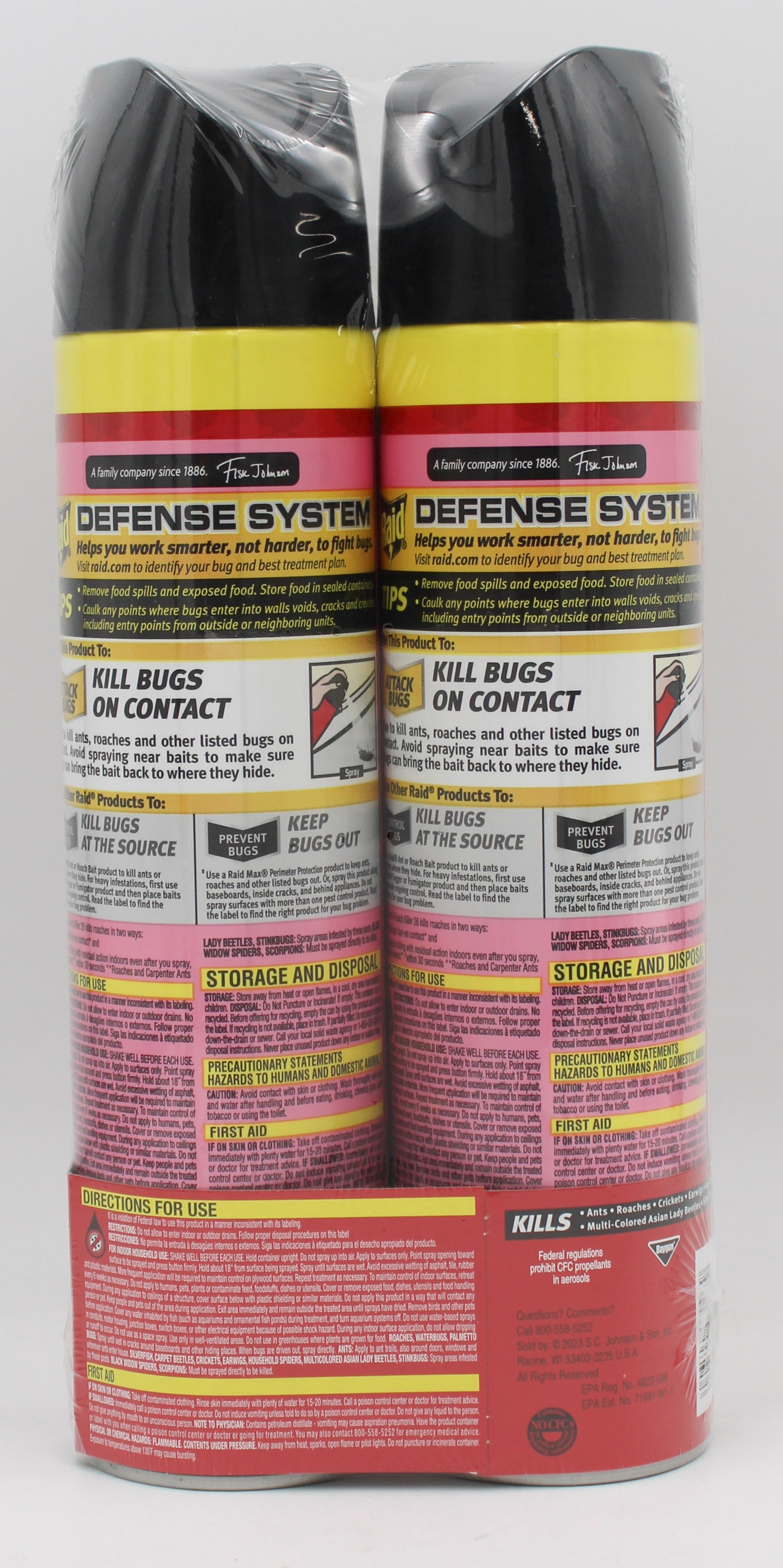 SP RAID DEFEND ANT & ROACH TWO PACK OUTDOOR FRESH SCENT 20oz