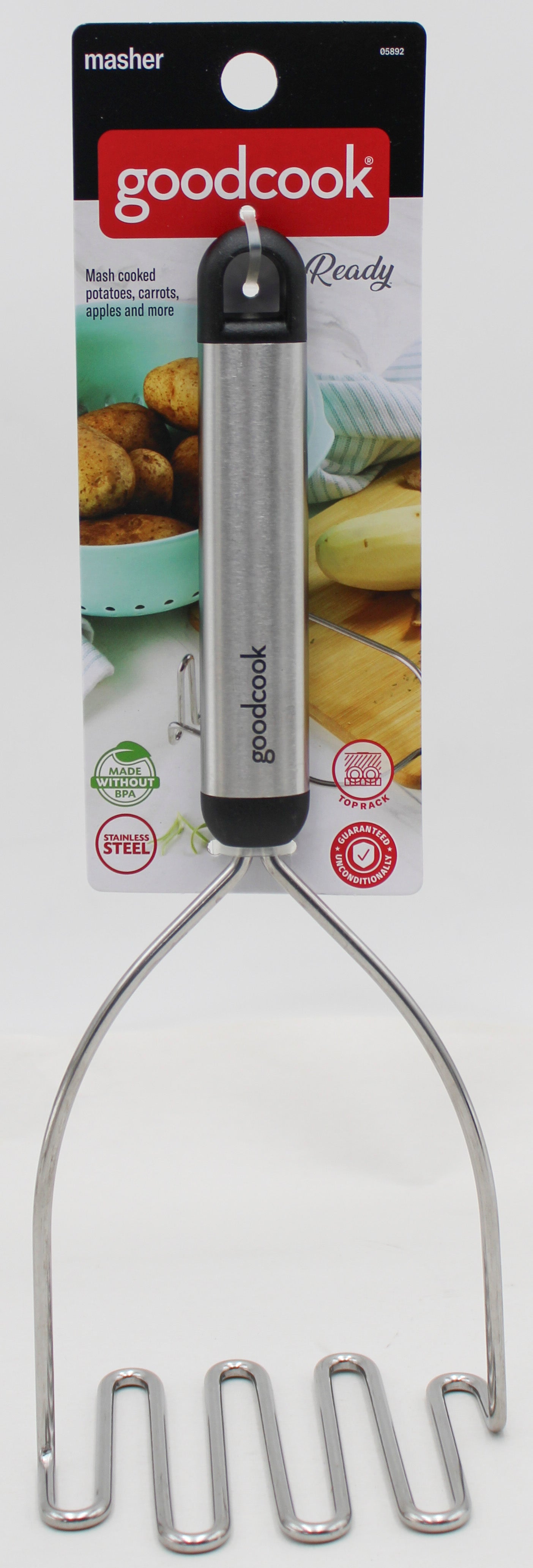 Heavy-Duty Stainless Steel Masher, Bulk Pack