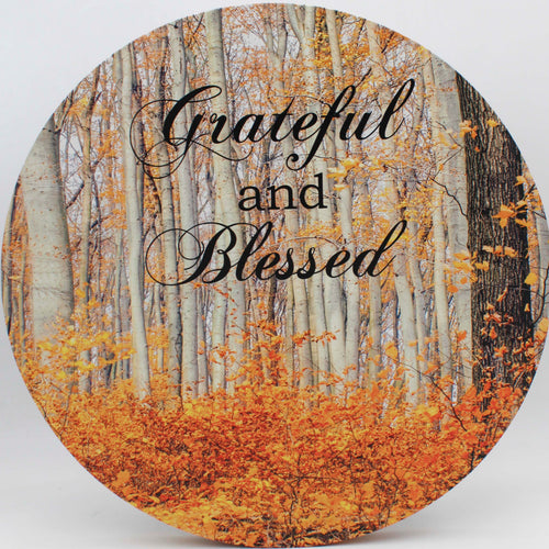 GRATEFUL LED CANVAS PRINT 15.75"Dia. x 1"D