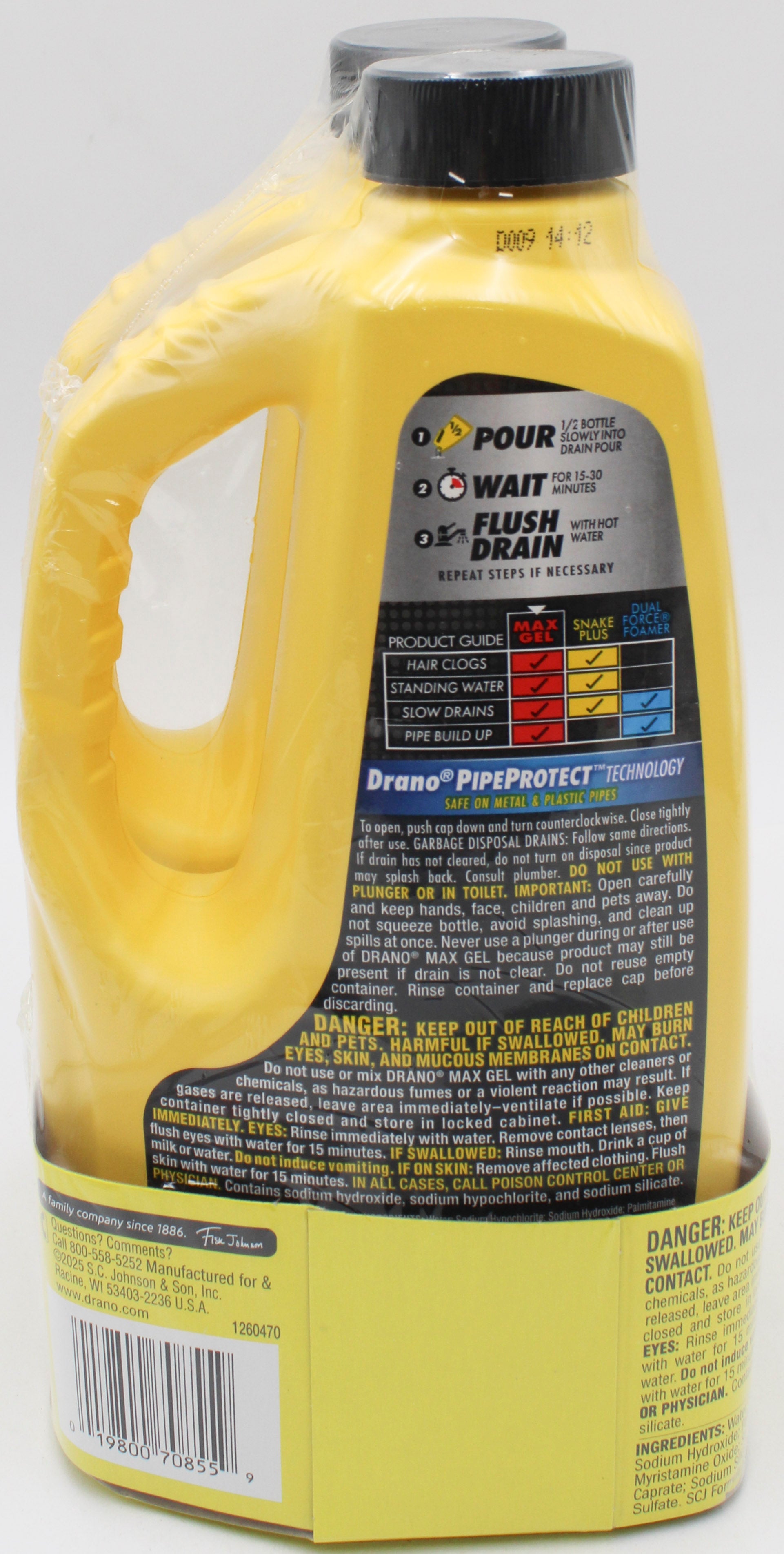 SP DRANO MAX GEL 2 PACK 42 OZ