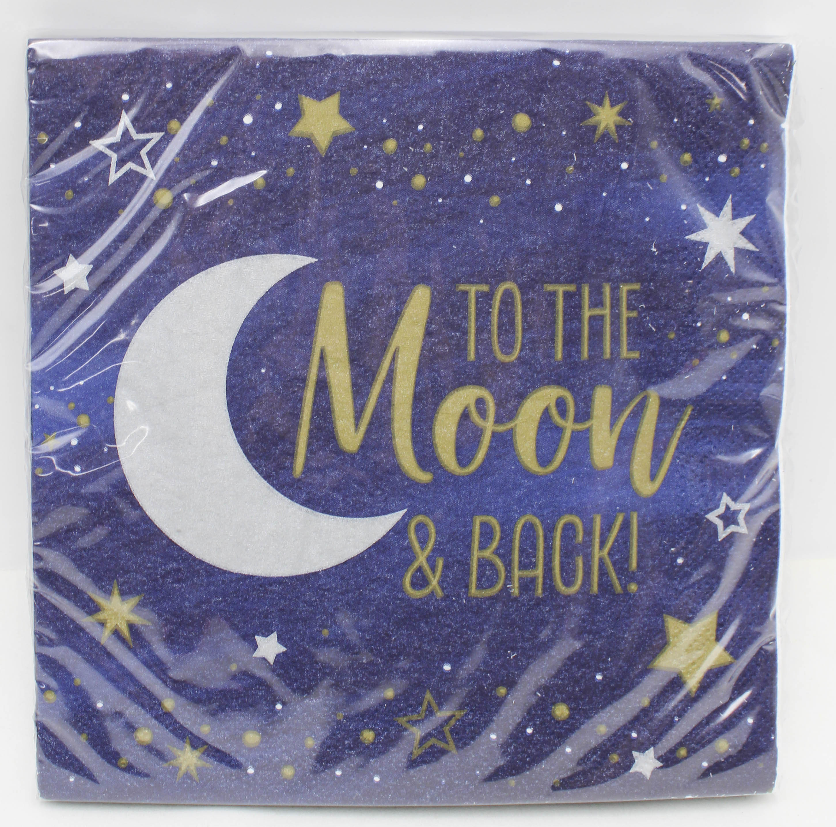 NAPKIN LUNCH 16CT 2P MOON AND BACK STARRY NIGHT