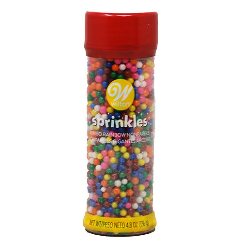 WILTON JUMBO RAINBOW NONPAREILS 4.8oz(BEST BY DATE: 3/1/2024)