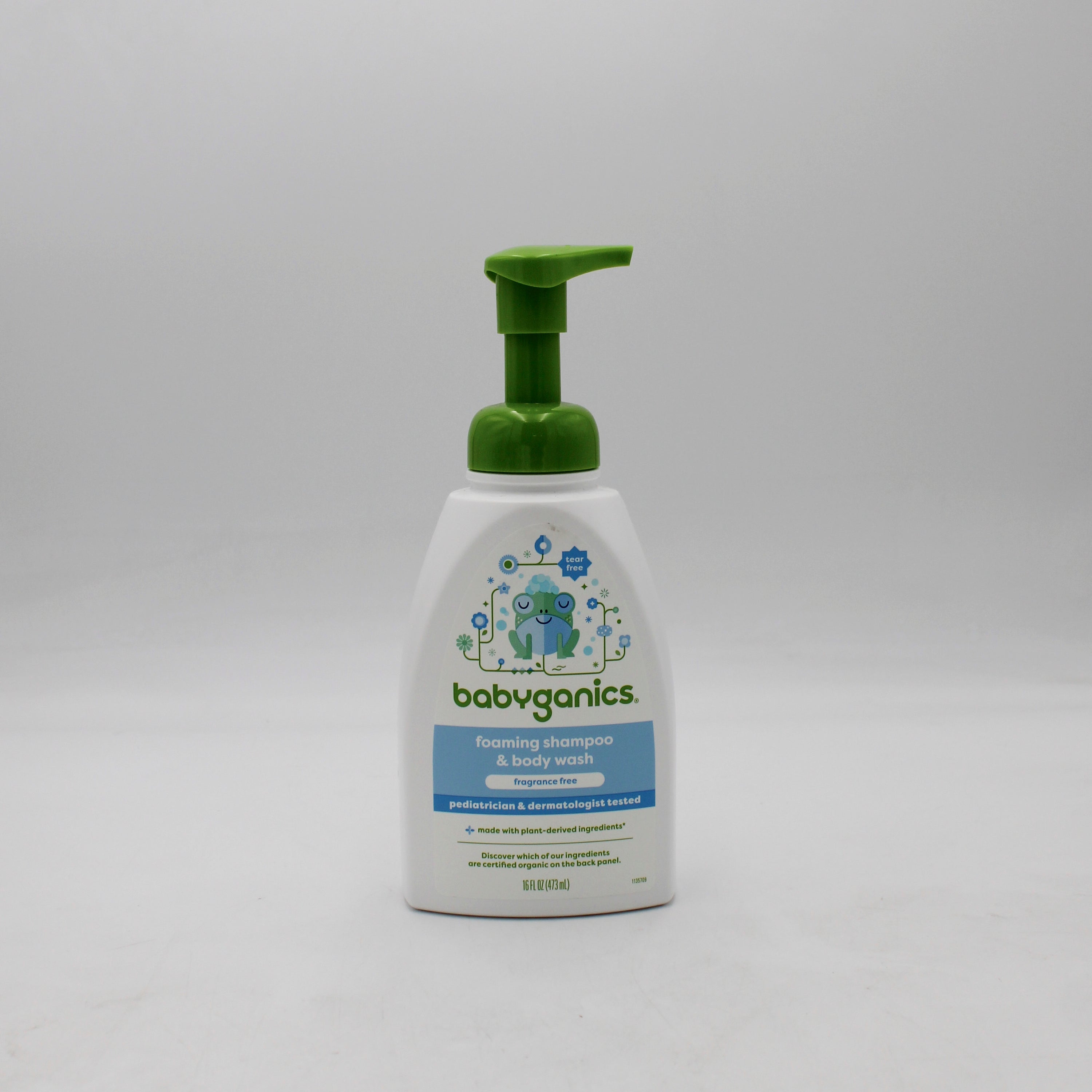 SP BABYGANICS FOAMING SHAMPOO & BODY WASH FRGCE FREE 16oz